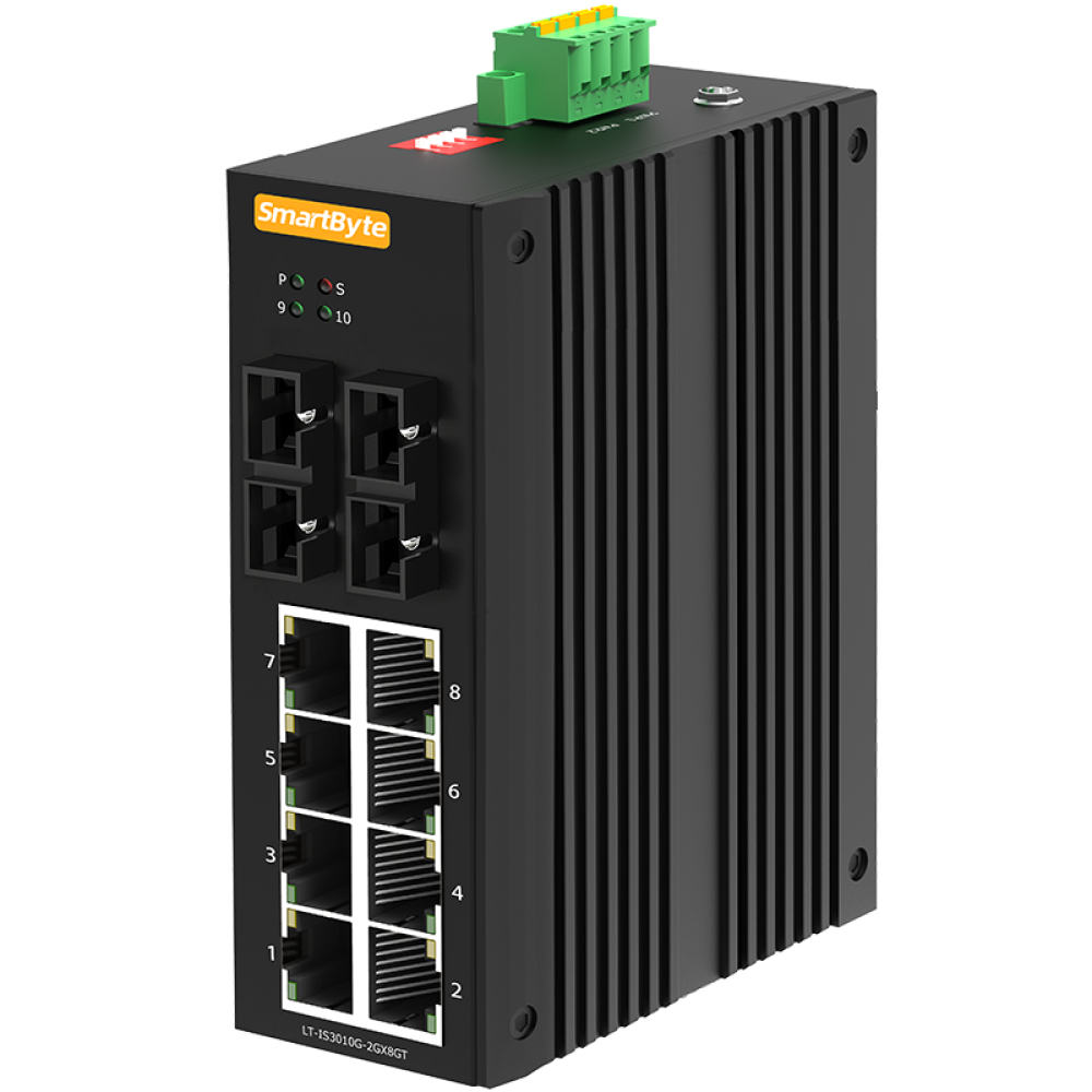 8*10/100/1000Base-T + 2*1000Base-X Industrial Ethernet Switch