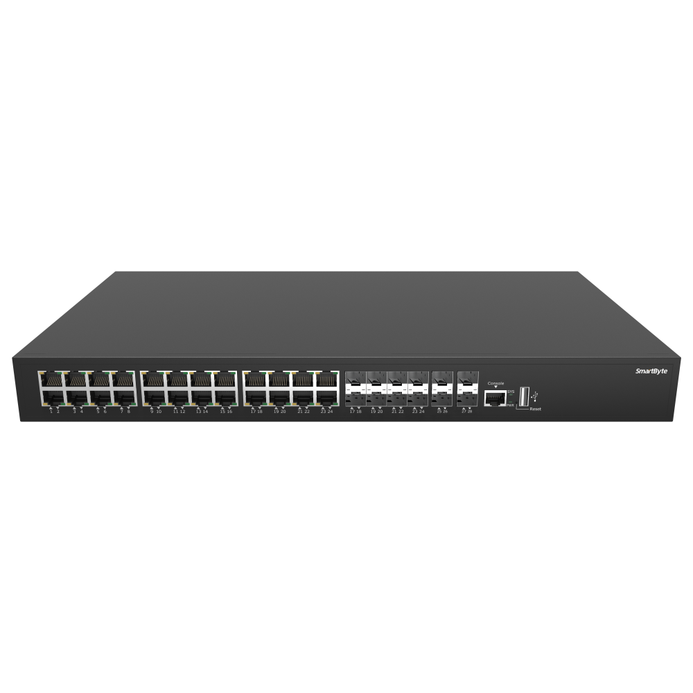 16*10/100/1000Base-T + 8*1G SFP/RJ45 Combo + 4*1G/2.5G/10G SFP+ Layer 3 Managed Ethernet Switch