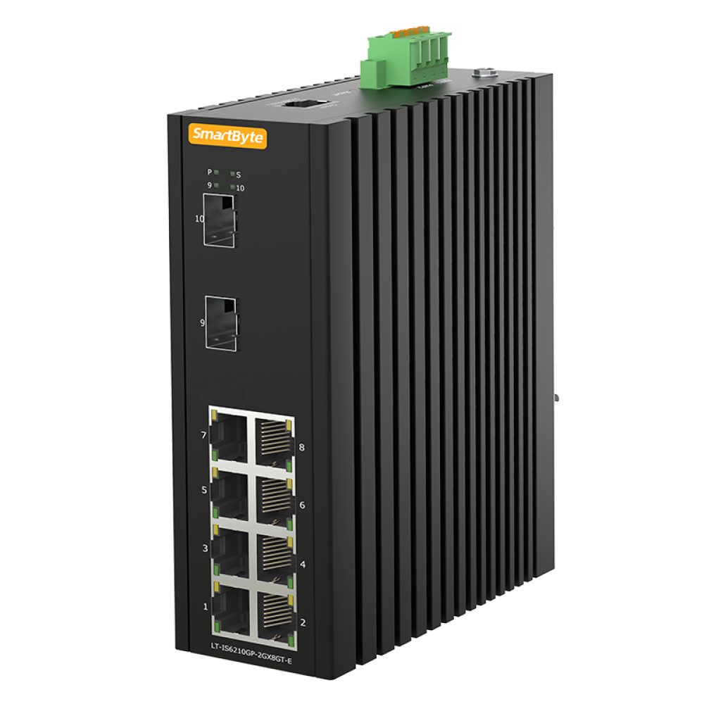 8*10/100/1000Base-T PoE +2*1G/2.5GBase-X SFP Layer 2 + Managed Industrial PoE Switch