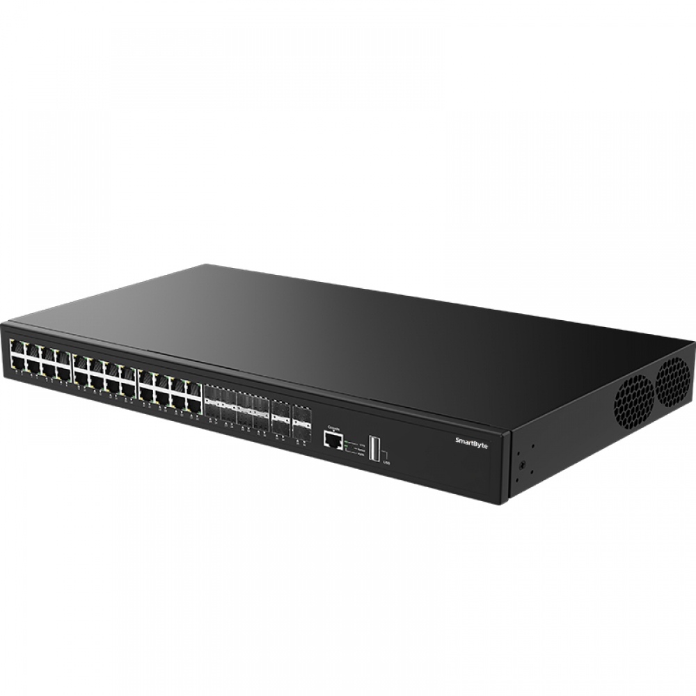 16*10/100/1000Base-T + 8*1G SFP/RJ45 Combo + 4*1G/2.5G/10G SFP+ ports Layer 2 Managed Ethernet Switch