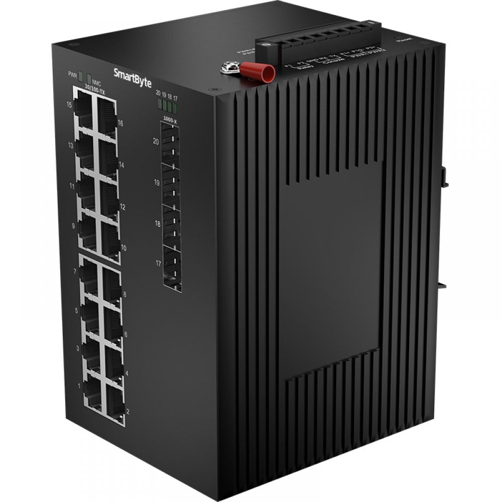 SmartByte 20 ports 100M managed industrial switch with gigabit