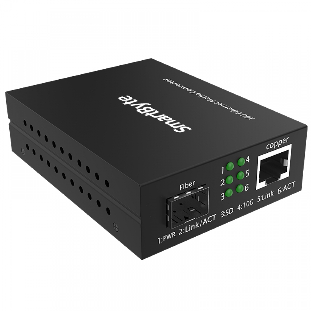 10G Media Converter with 1*10G SFP+ port + 1*10/100M/1G/2.5G/5G/10G RJ45 port