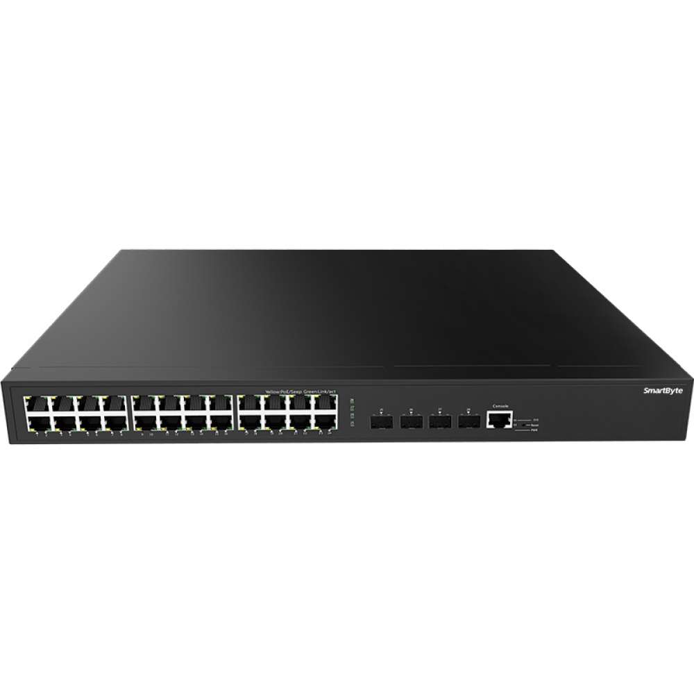 24*10/100/1000Base-T + 4*1G/2.5G/10G SFP+ Layer 2+ Managed PoE Switch