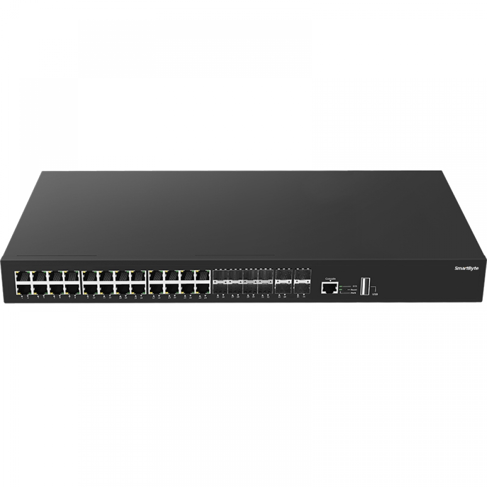 16*10/100/1000Base-T+ 8*1G SFP/RJ45 Combo + 4*1G/2.5G/10G SFP+ Layer 2+ Managed PoE Switch