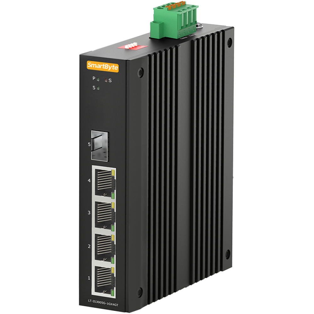 4*10/100/1000Base-T + 1*1000Base-X Industrial Ethernet Switch