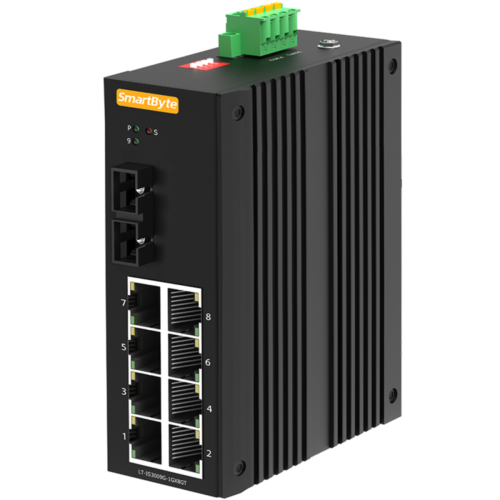 8*10/100/1000Base-T + 1*1000Base-X Industrial Ethernet Switch