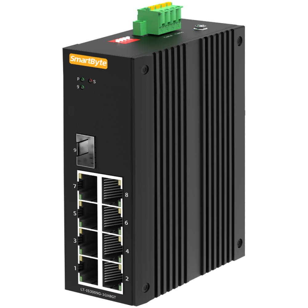 8*10/100/1000Base-T + 1*1000Base-X Industrial Ethernet Switch