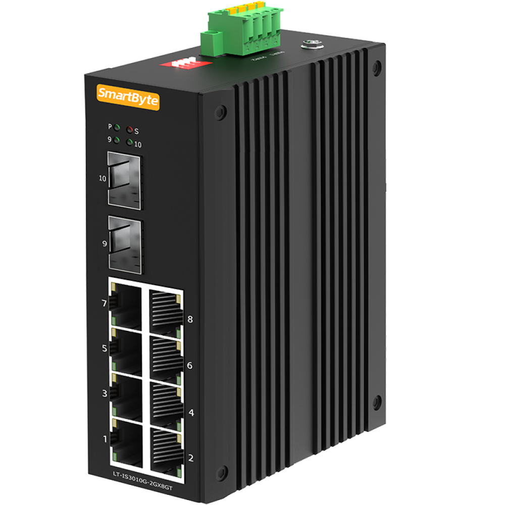 8*10/100/1000Base-T + 2*1000Base-X Industrial Ethernet Switch