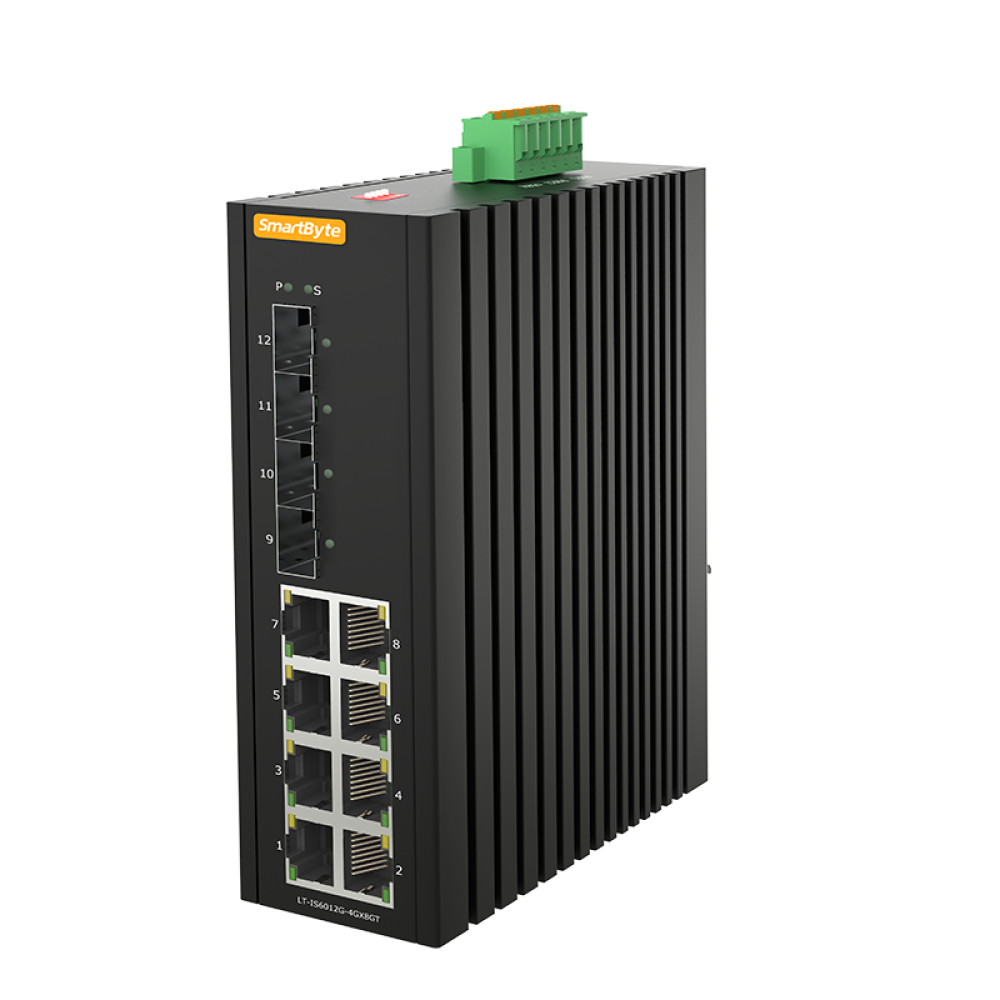 8*10/100/1000Base-T + 4*1000Base-X SFP Industrial Ethernet Switch