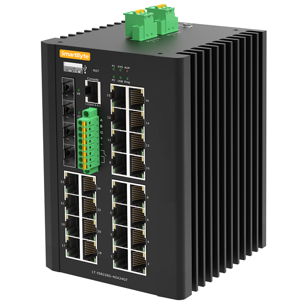 28-port layer 2 managed industrial switch