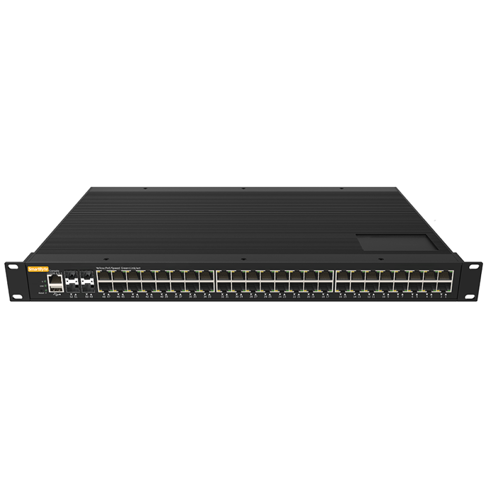 48*10/100/1000Base-T + 4*1G/2.5GBase-X SFP Layer 2+ Managed Industrial Rack-mount Ethernet Switch