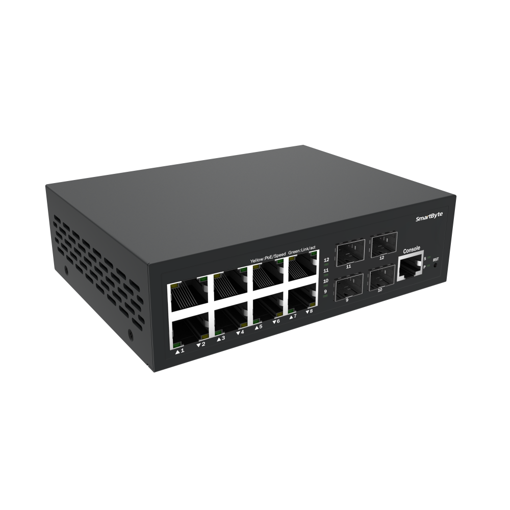 8*10/100/1000Base-T + 4*1G/2.5G SFP Layer 2 Managed Ethernet Switch