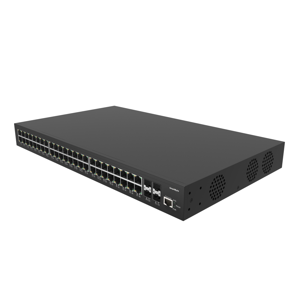 48*10/100/1000Base-T + 4*1G/2.5G/10G SFP + Layer 3 Managed Ethernet switch