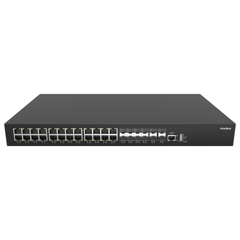 16*10/100/1000Base-T+8*1G SFP/RJ45 Combo + 4*1G/2.5G/10G SFP+ Layer 3 Managed PoE Switch