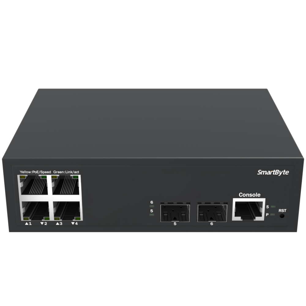 4*10/100/1000Base-T + 2*1G/2.5G SFP Layer 2+ Managed PoE Switch