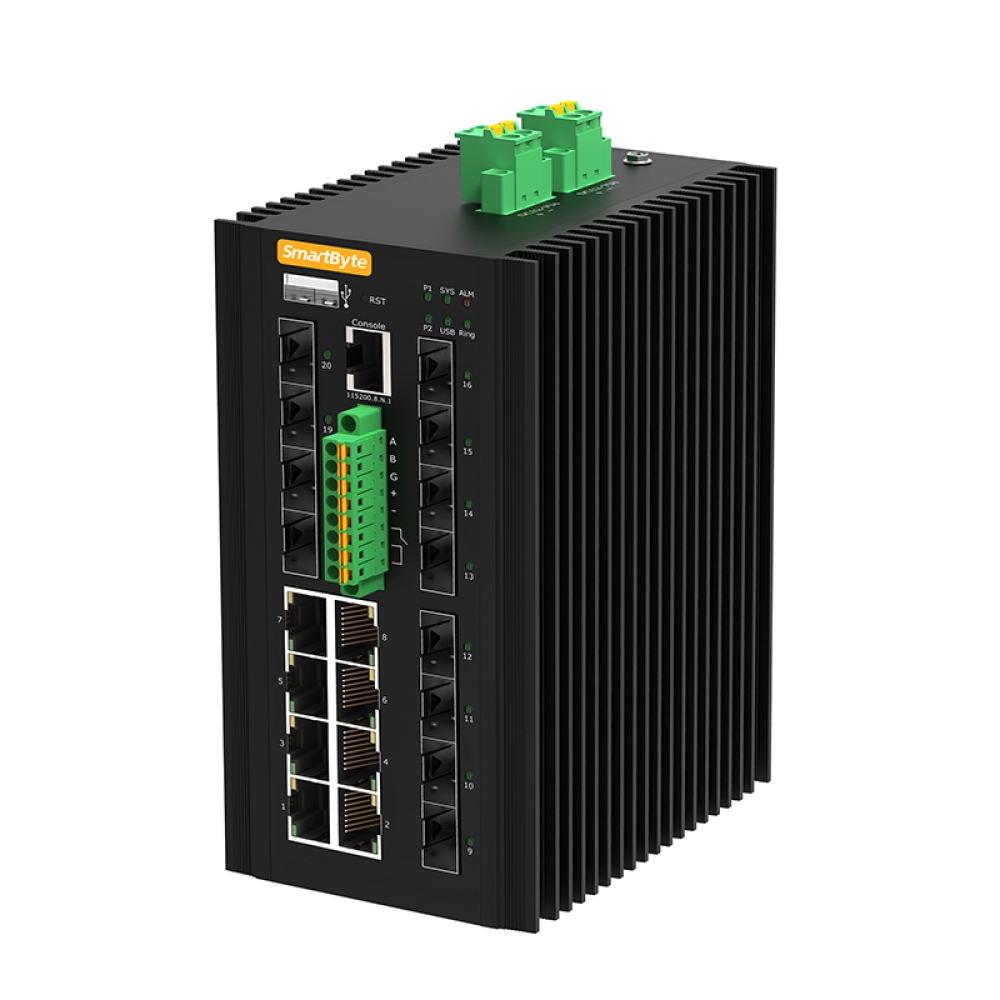8*10/100/1000Base-T + 8*100/1000Base-X SFP+4*1G/2.5GBase-X SFP Layer 2+ Managed Industrial Ethernet Switch