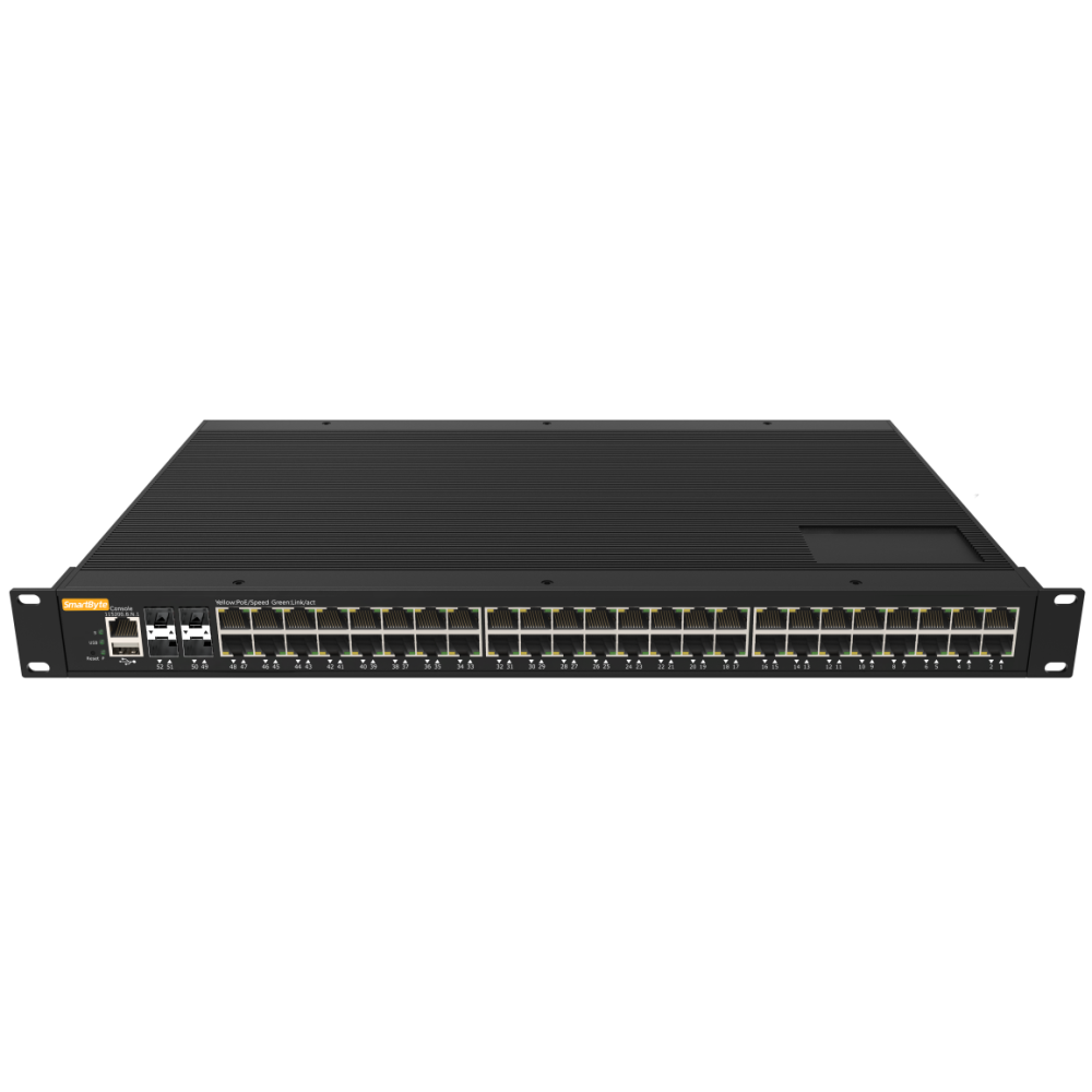 48*10/100/1000Base-T + 4*1G/2.5/10GBase-X SFP+ Layer 2+ Managed Industrial Rack-mount Ethernet Switch