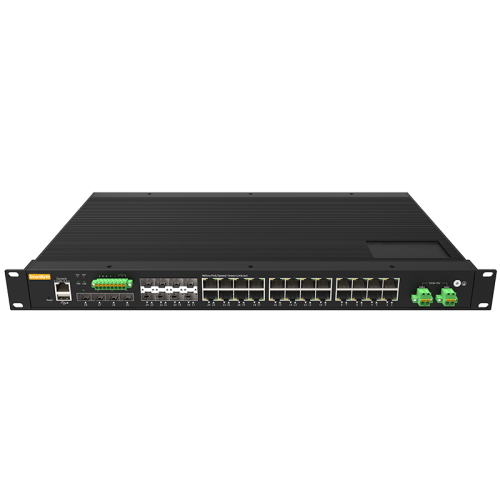 16*10/100/1000Base-T + 8*Gigabit Combo+ 4*1G/2.5G/10GBase-X SFP+ Layer 2+ Managed Industrial Rack-mount PoE Switch